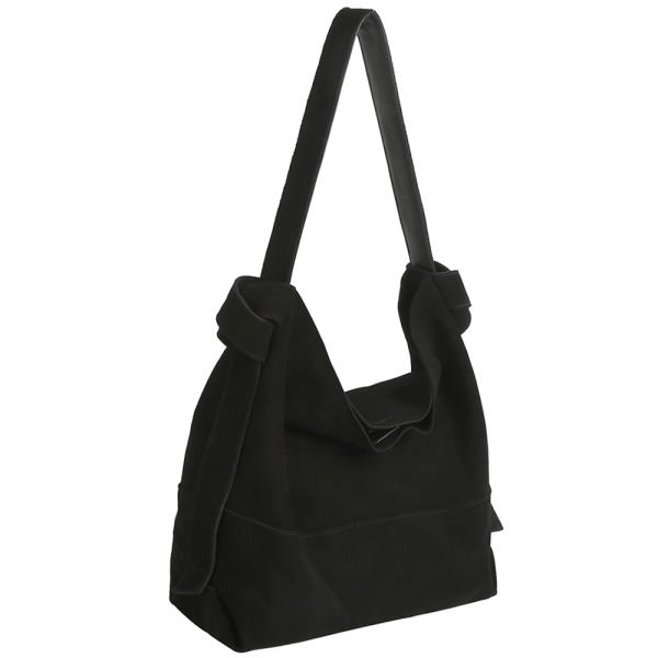 2IN1 PLAIN GENUINE LEATHER SHOULDER HOBO BAG W POUCH SET