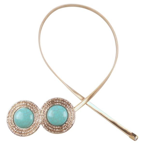 WESTERN TURQUOISE CONCHO THIN BELT