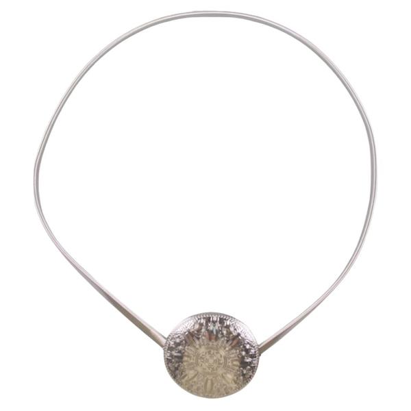 WESTERN EMBOSSED METAL CONCHO THIN BELT