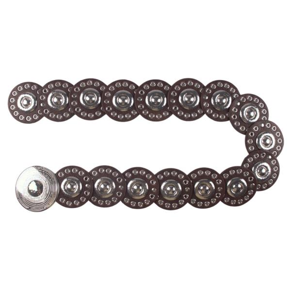Y2K ROUND STUDDED CONCHO FAUX LEATHER BELT