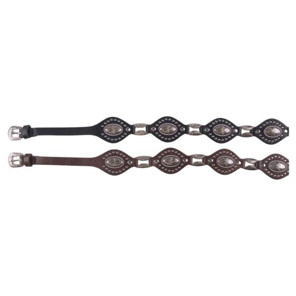 WESTERN CONCHO FAUX LEATHER BELT