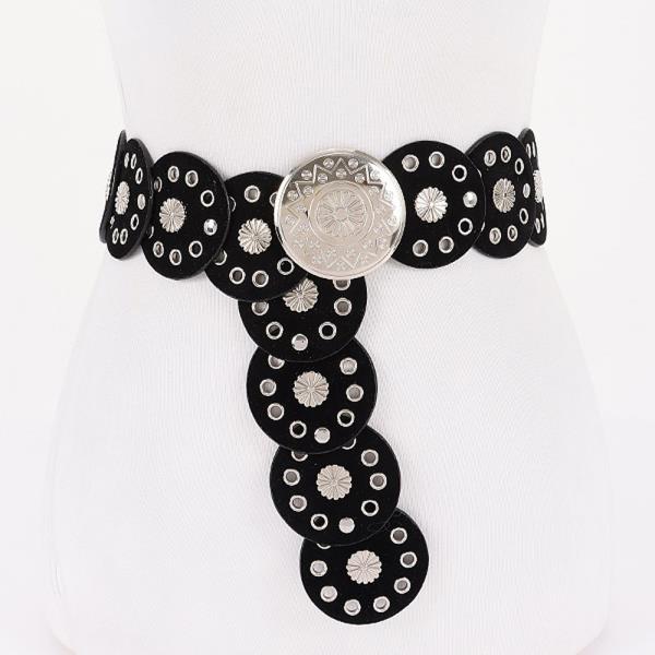FAUX LEATHER DISC BELT