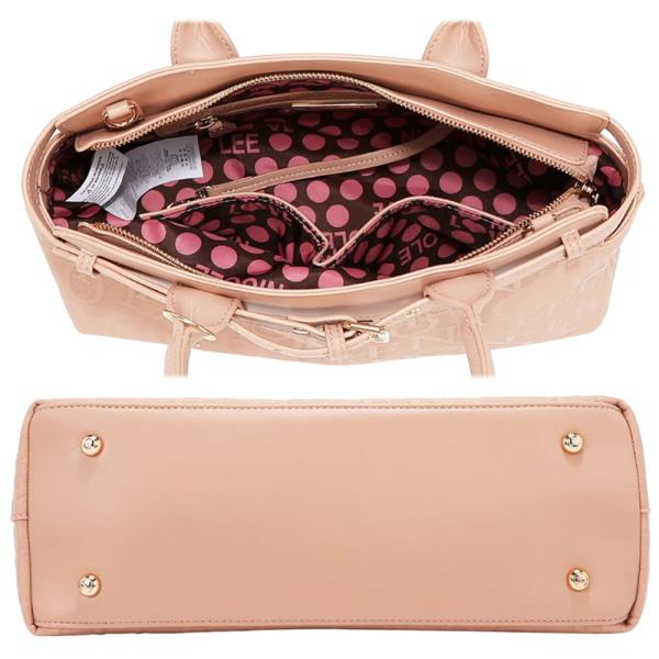 EMBOSSED ELEGANCE SATCHEL BAG
