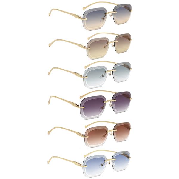 SQUARE COLOR DESIGN SUNGLASSES 1DZ