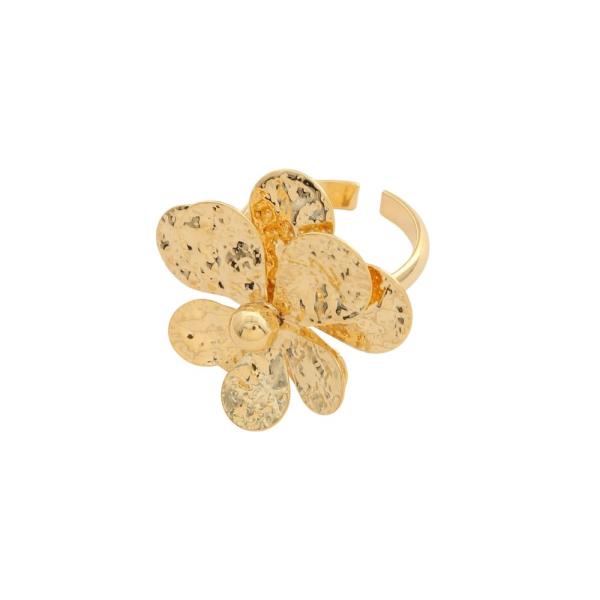 SODAJO FLOWER GOLD DIPPED EARRING