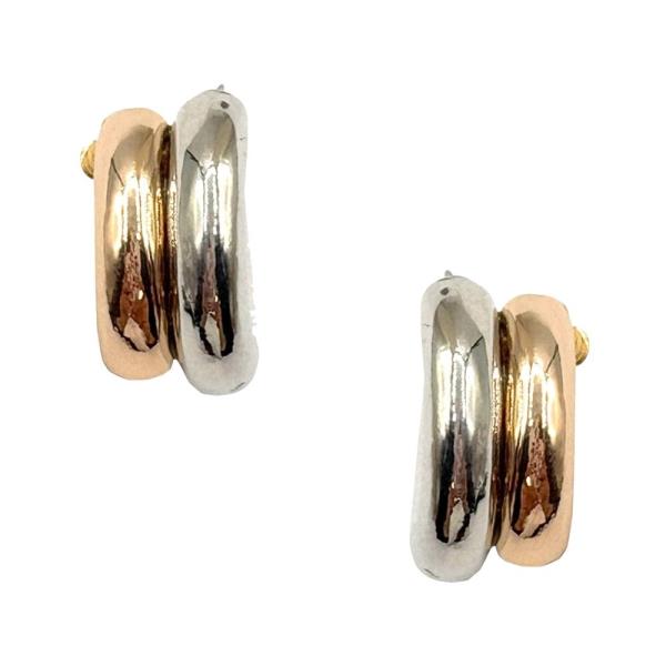 TEXTURED METAL DOUBLE TUBE HUGGIE HOOP EARRING
