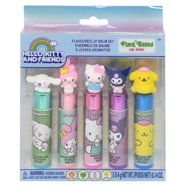 HELLO KITTY AND FRIENDS CHARACTER PLANT BASED LIP BALM SET