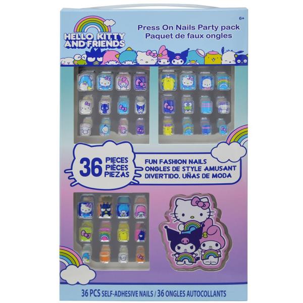 HELLO KITTY AND FRIENDS CHARACTER PRESS ON NAIL SET