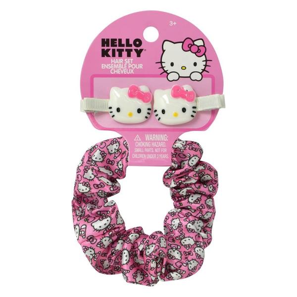 HELLO KITTY CHARACTER HAIR SCRUNCHIE SET