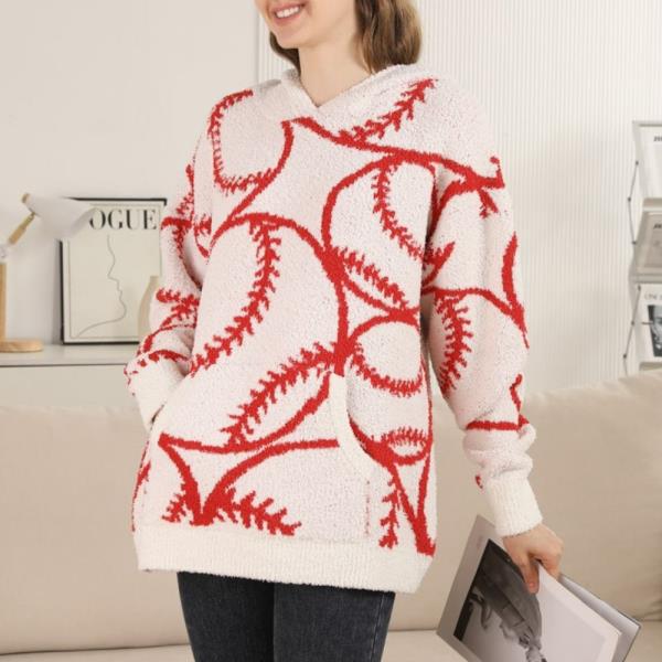 BASEBALL HOODED SWEATER W/ POCKET