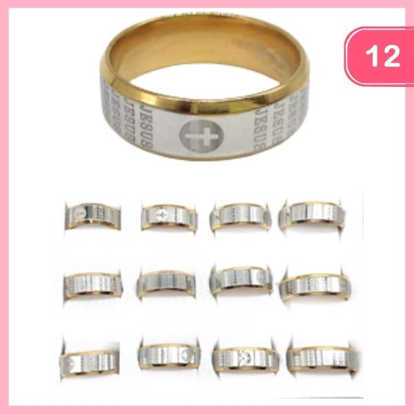 JESUS CROSS RING (12 UNITS)