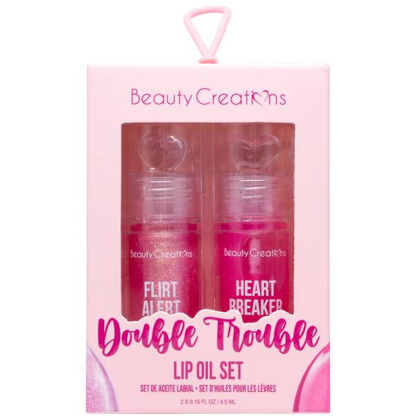 BEAUTY CREATIONS DOUBLE TROUBLE LIP OIL SET