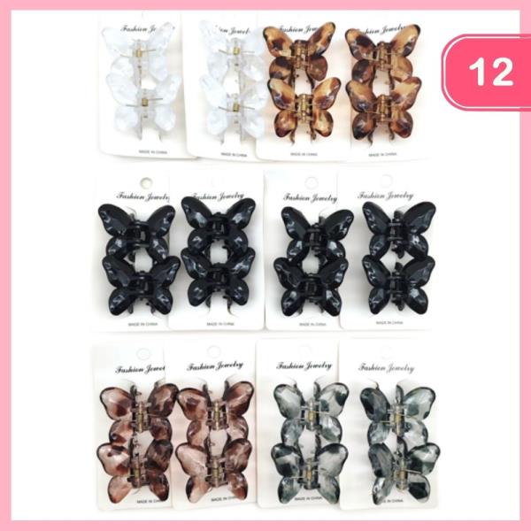 BUTTERFLY HAIR CLAW CLIP (12 UNITS)