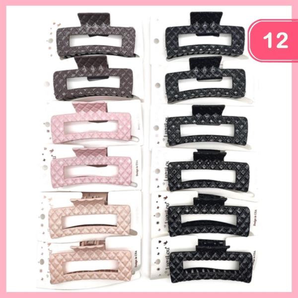 TEXTURED HAIR CLAW CLIP (12 UNITS)