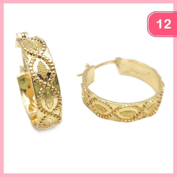 HUGGIE HOOP EARRING (12 UNITS)