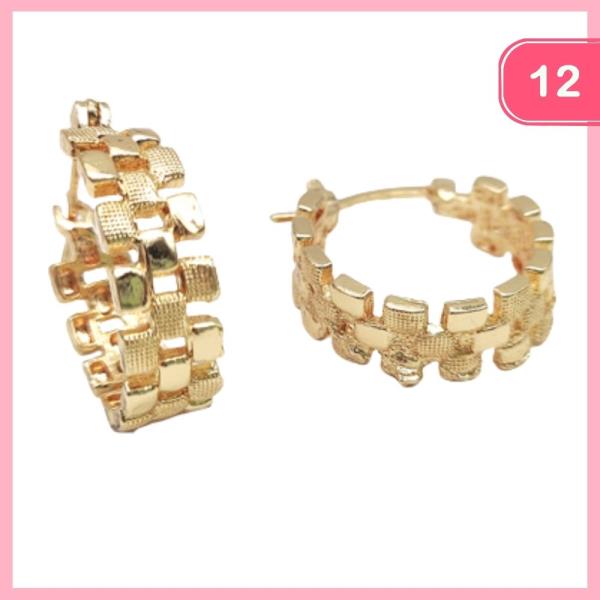 LINK HUGGIE HOOP EARRING (12 UNITS)