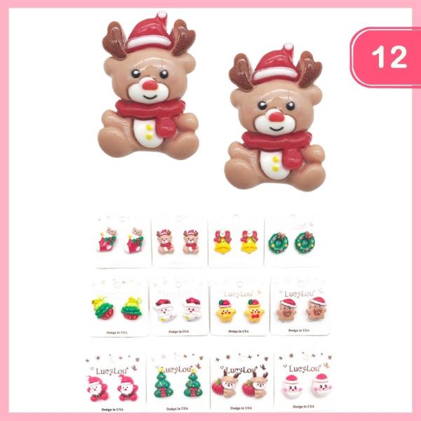 CHRISTMAS POST EARRING (12 UNITS)