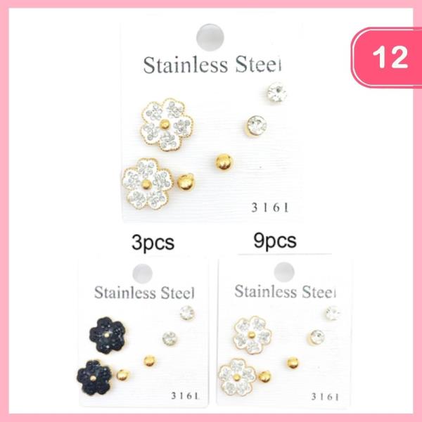 FLOWER POST EARRING (12 UNITS)