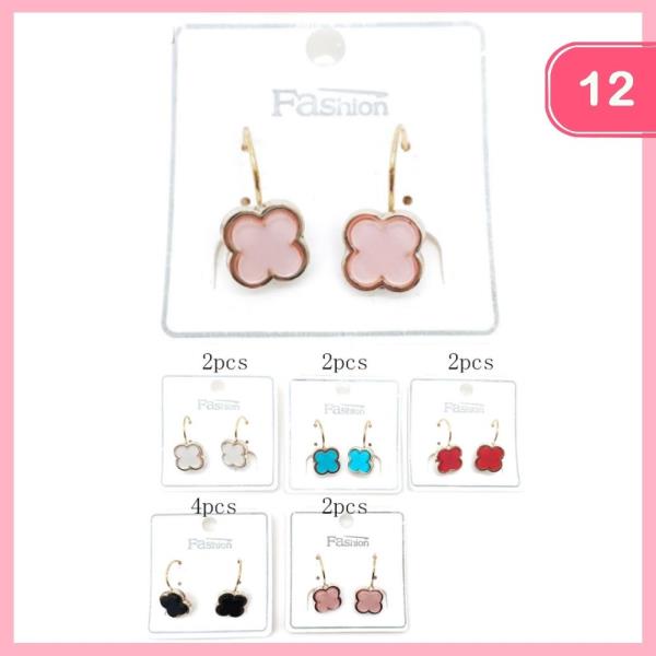 FLOWER DANGLE EARRING (12 UNITS)