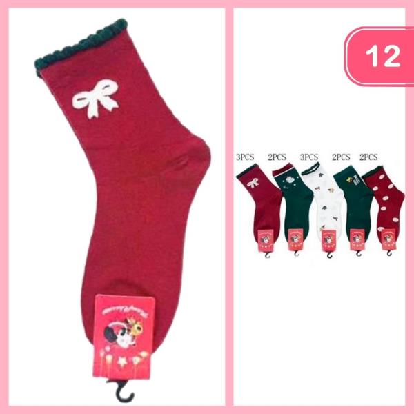 CHRISTMAS SOCKS (12 UNITS)