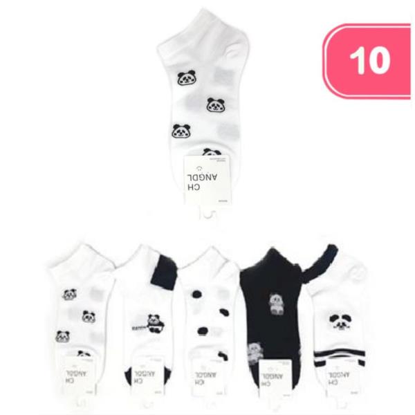 PANDA ANKLE SOCKS (10 UNITS)
