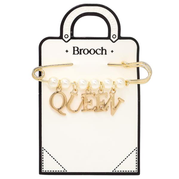 QUEEN PEARL BEAD BROOCH