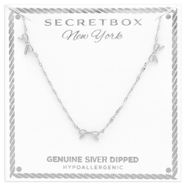 SECRET BOX GOLD DIPPED BOW STATION NECKLACE