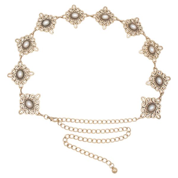 ARABIAN DIAMOND & FILIGREE LINK CHAIN BELT