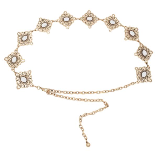 ARABIAN DIAMOND & FILIGREE LINK CHAIN BELT