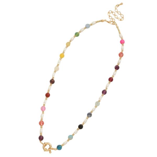 BALL BEADED STATION NECKLACE