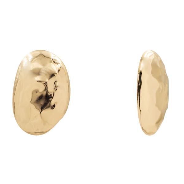 OVAL METAL EARRING