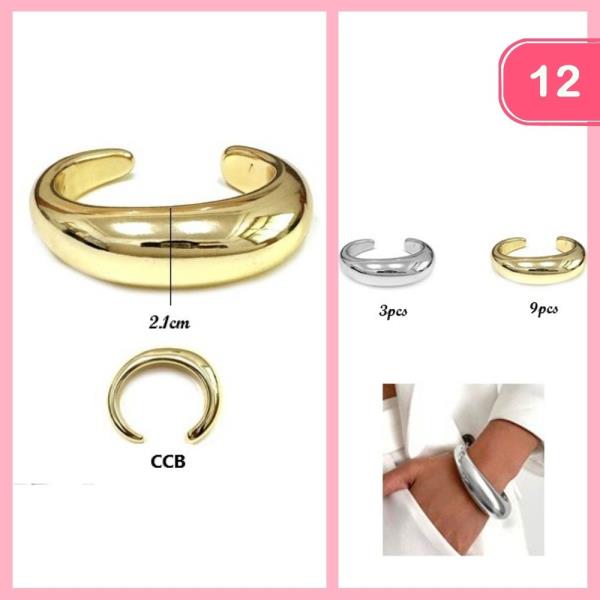 METAL CUFF BRACELET (12 UNITS)