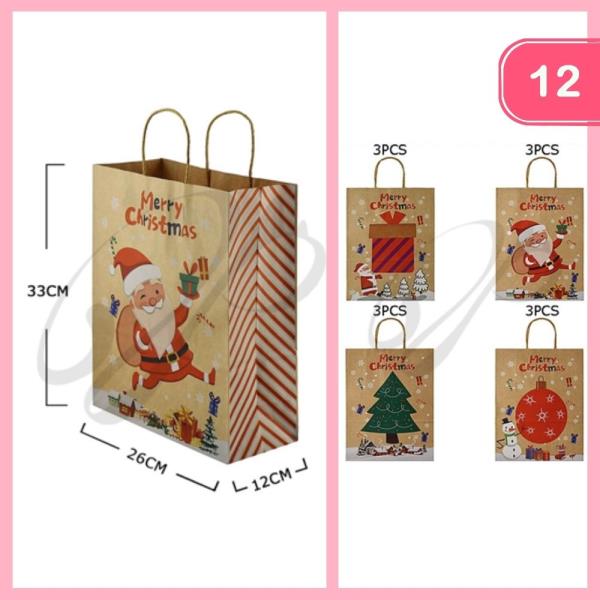 CHRISTMAS GIFT BAGS (12 UNITS)