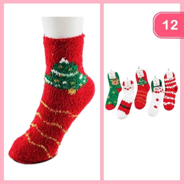 WARM CHRISTMAS TREE LIGHT SOCKS (12 UNITS)