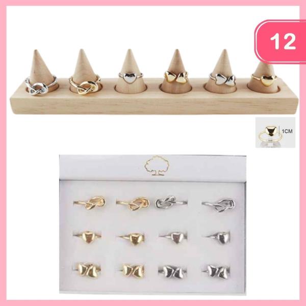 HEART KNOT RINGS (12 UNITS)