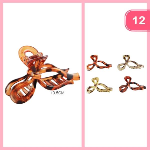 BOW HAIR CLAW CLIP (12 UNITS)