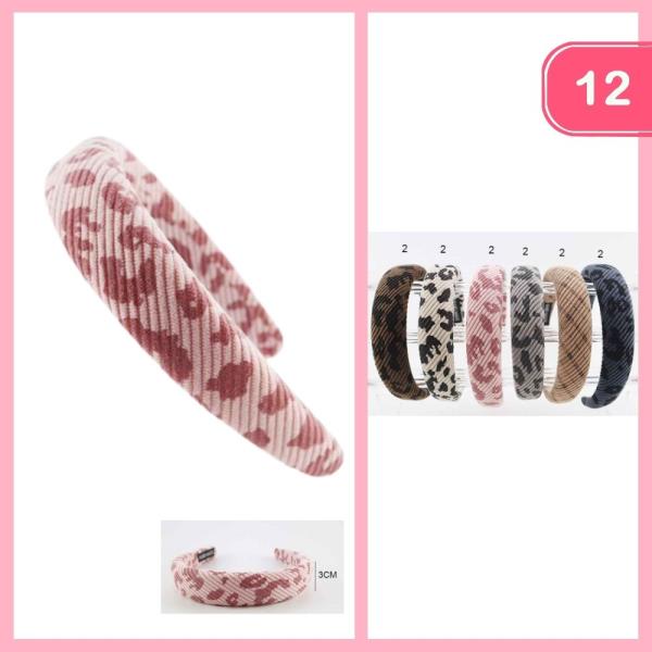 LEOPARD PRINT HEADBAND (12 UNITS)
