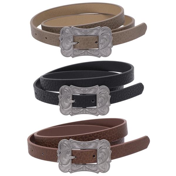 3IN1 WESTERN DESIGN BUCKLE BELT