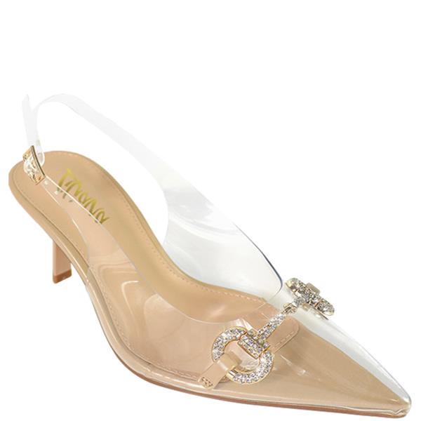 RHINESTONE CHAIN BUCKLE SLING BACK 12 PAIRS