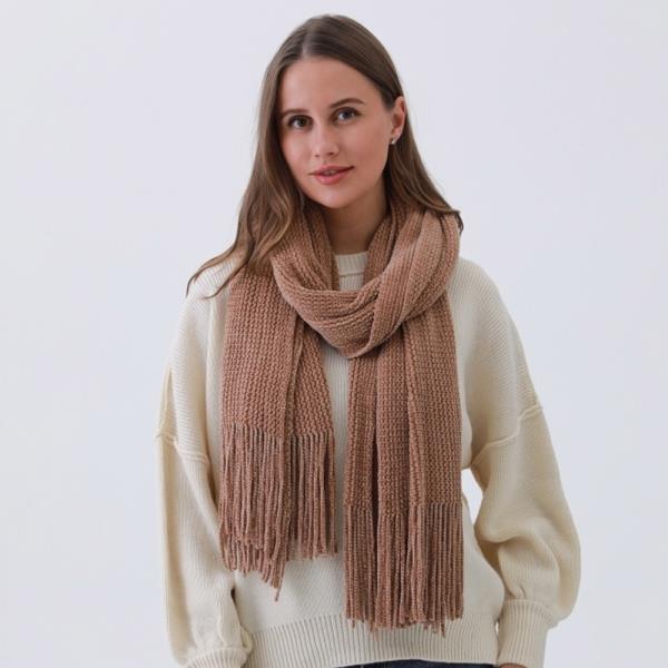 ULTRA-SOFT CHENILLE SCARF – LUXURIOUS TASSELS