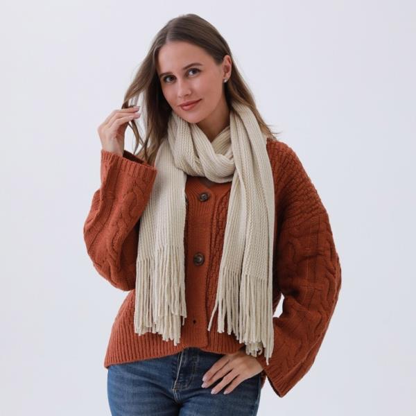 ULTRA-SOFT CHENILLE SCARF – LUXURIOUS TASSELS