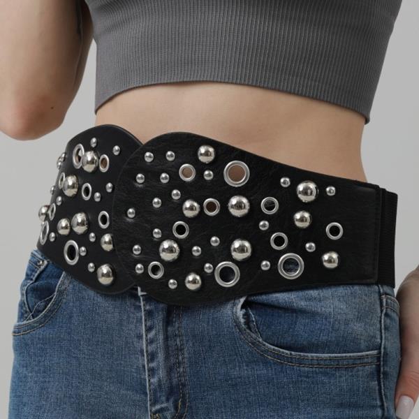WESTERN WIDE RIVET BELT – VINTAGE COWBOY STYLE BELT