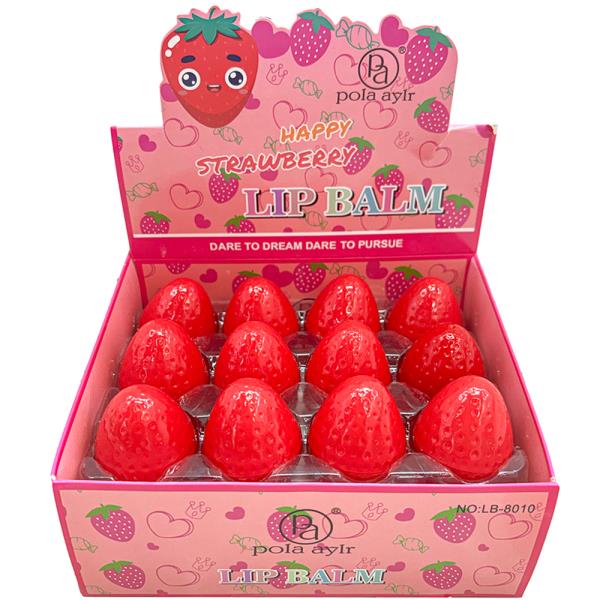 HAPPY STRAWBERRY LIP BALM (24 UNITS)