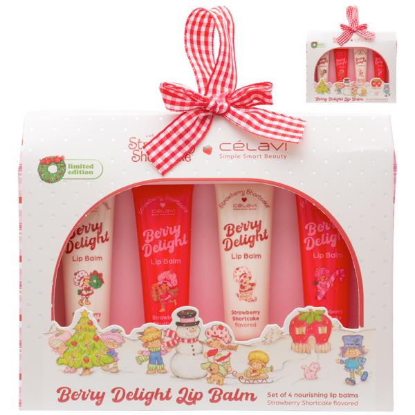 CELAVI X STRAWBERRY SHORTCAKE BERRY DELIGHT LIP BALM SET (2 UNITS)