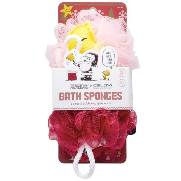 CELAVI X PEANUTS 2PC BATH SPONGES