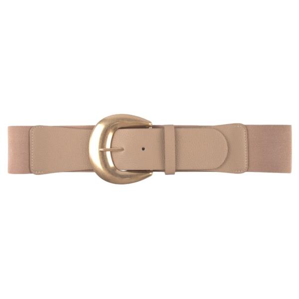 ROUND METAL BUCKLE ELASTIC BELT
