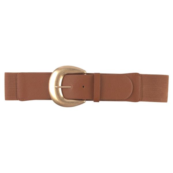 ROUND METAL BUCKLE ELASTIC BELT