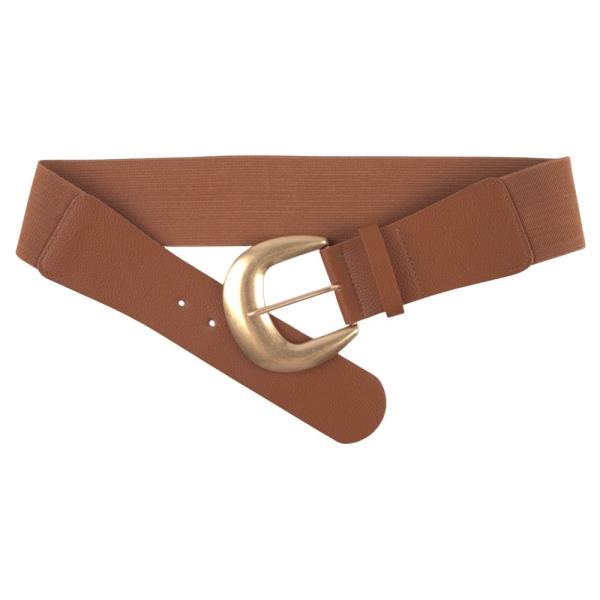 ROUND METAL BUCKLE ELASTIC BELT