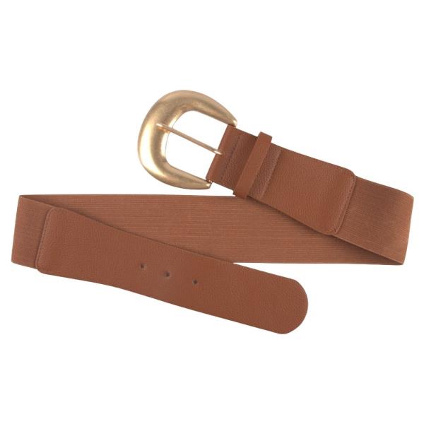 ROUND METAL BUCKLE ELASTIC BELT