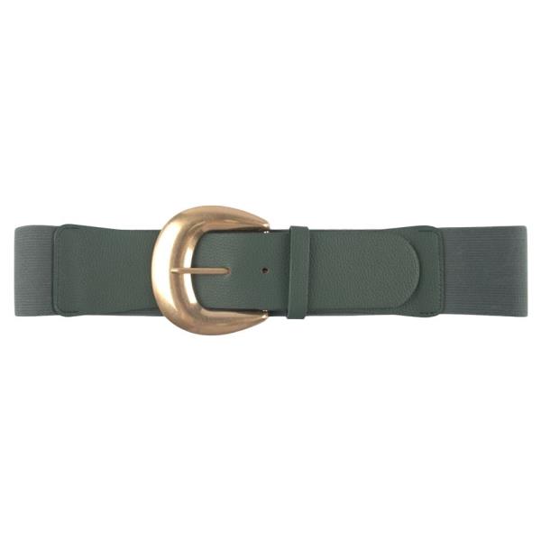 ROUND METAL BUCKLE ELASTIC BELT